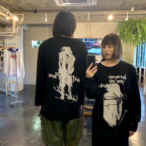 Yohji Yamamoto 前後長袖メッセージプリントカットソー&丸首大長袖メッセージPT カルティマ社長抜染PT style.2020.7.26.