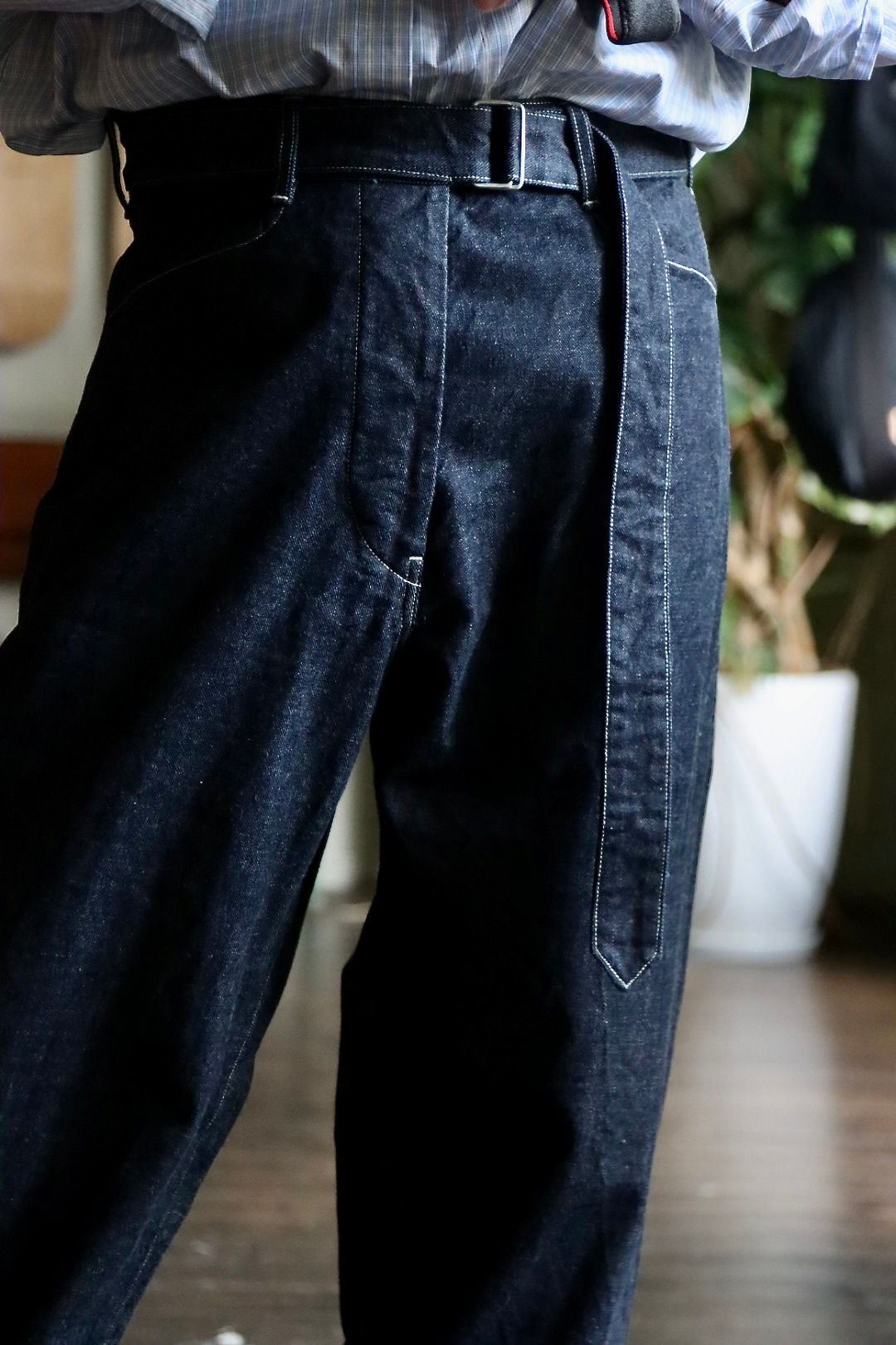 ブラームス Denim Long Belted Pants Mixスタイル.2022.6.22