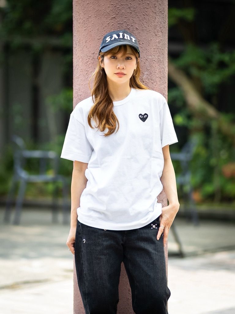 PLAY COMME des GARCONS 新作BLACKエンブレムバックプリントTシャツ style.2026.8.16