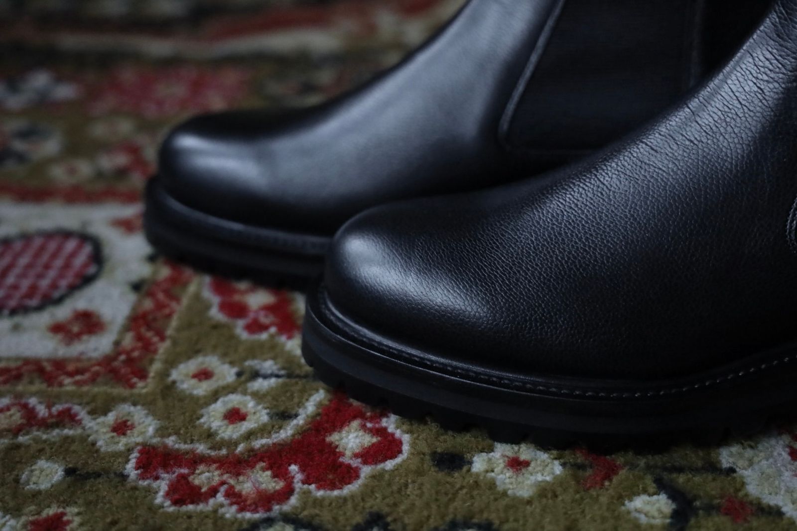 FOOTWORKSフットワークス サイドゴアブーツ Side Gore Boots in Grain Leather(F03-0001_M)BLACK☆新作発売！