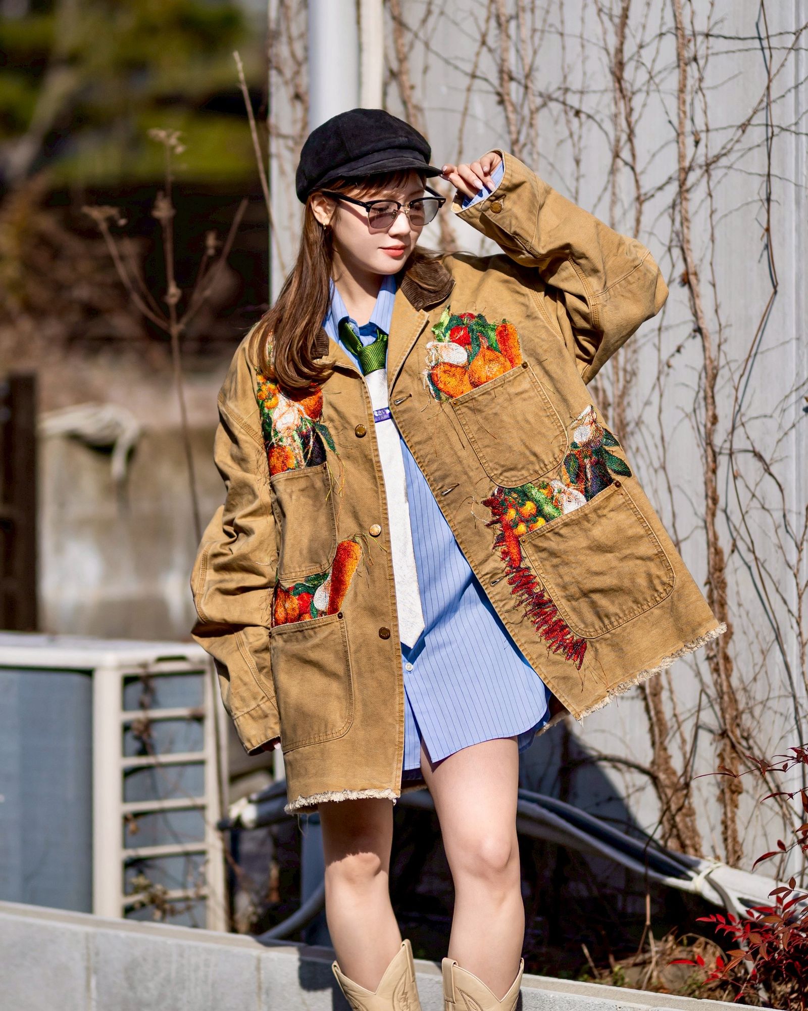 doublet ダブレット26SS VEGETABLE EMBROIDERY WORK JACKET (26SS19BL249) BEIGE ★1月17日(土)11:00発売！