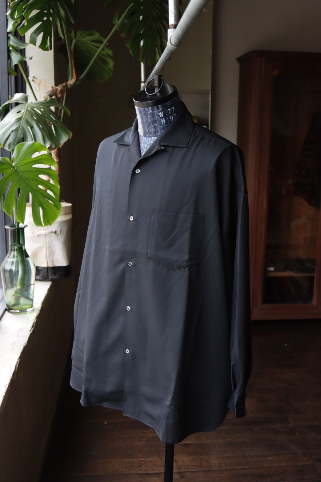 フレッシュサービス25SS COOLFIBER OPEN COLLAR L/S SHIRT(FSC251-50133)BLACK