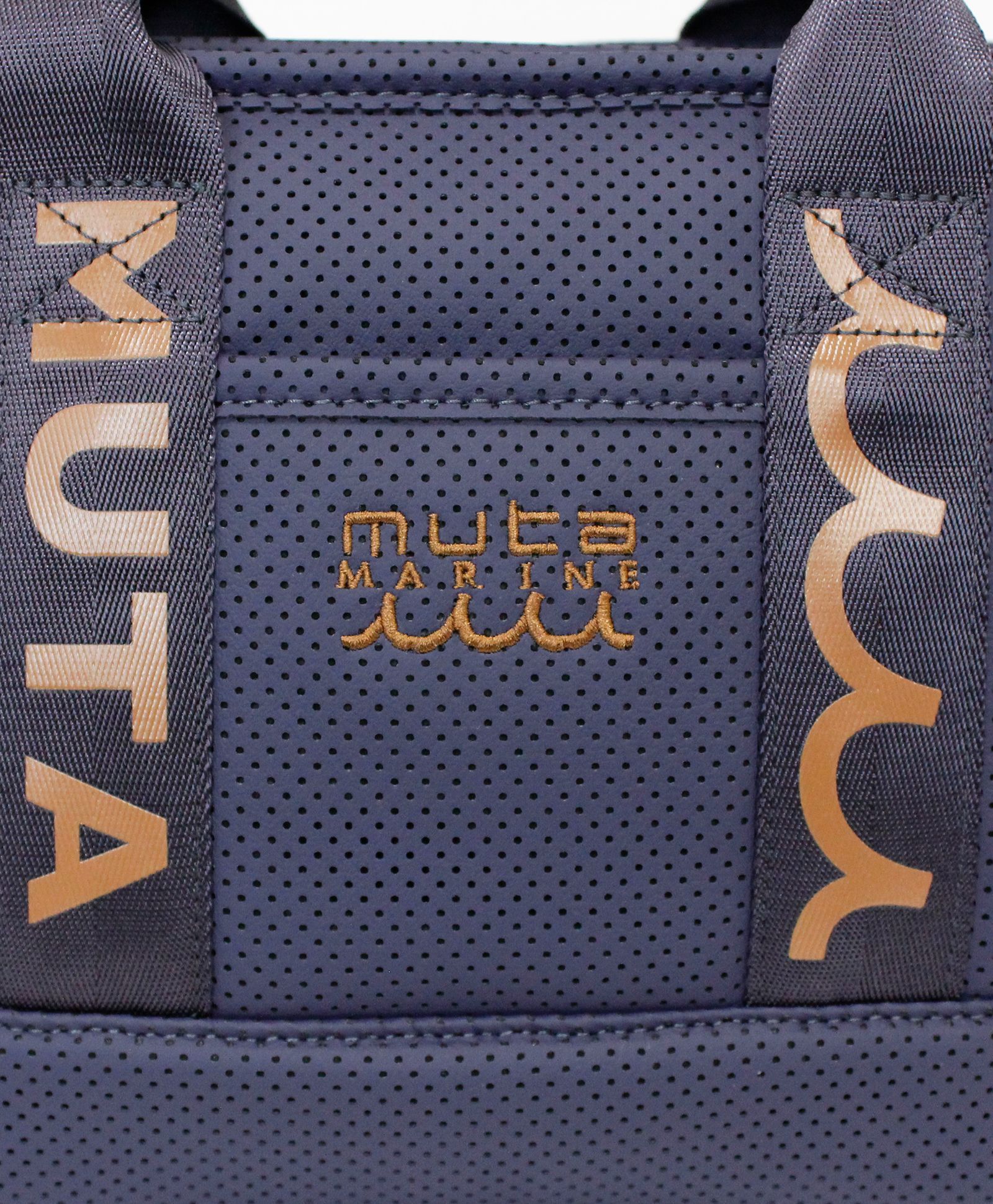 CONTINUA パンチングエシカルレザー パーテーショントートバッグ / ネイビー [MMSG-241110]