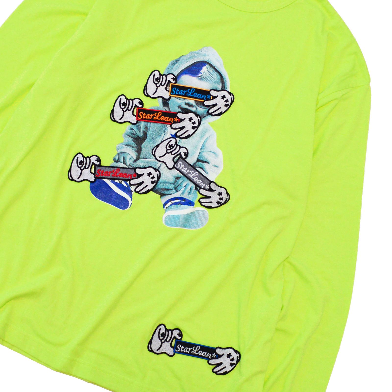 L/S Tシャツ HAND BABY PATCH LONG T-SHIRT [SLLT039] YELLOW