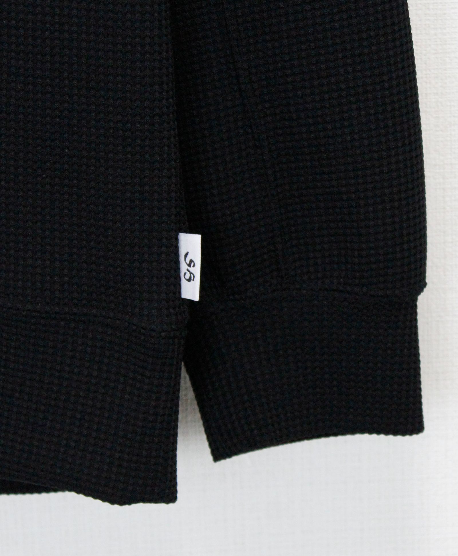 JOGGY ワッフル 切替クルー  / ブラック [86004]