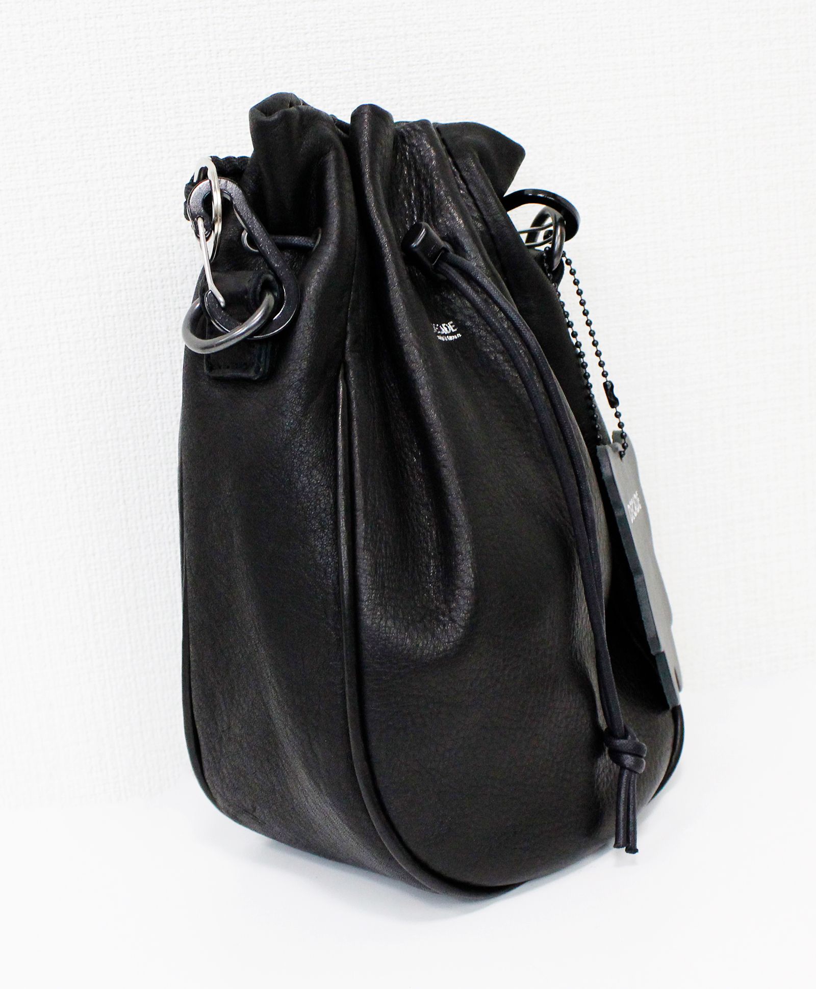 オイルドカウレザー・2wayミニショルダーバッグ / Oiled Cow Leather Shoulder Bag / B-BLACK [DCD-01517 B-BK]