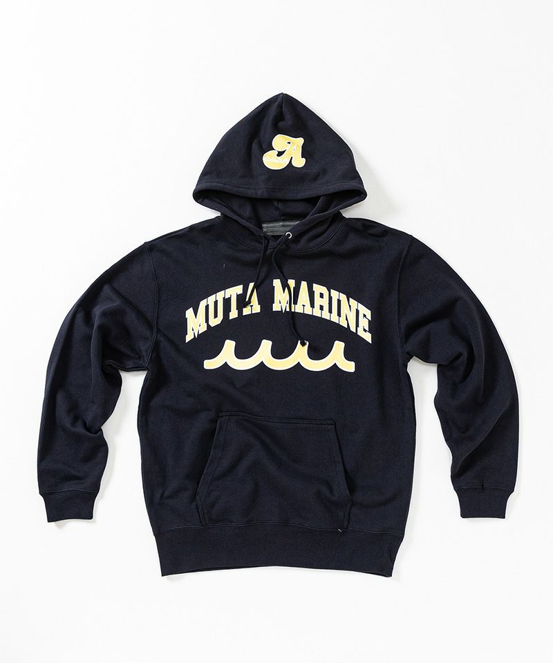ACANTHUS x muta MARINE / College Logo Hooded Sweatshirt / パーカー / NAVY