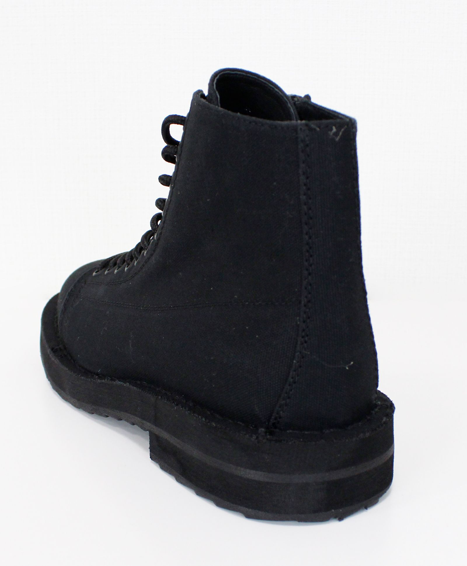 COTTON CANVAS LACE-UP BIKER BOOTS / コットンキャンバス レースアップ バイカーブーツ / BLACK [GA-E01-060-1]
