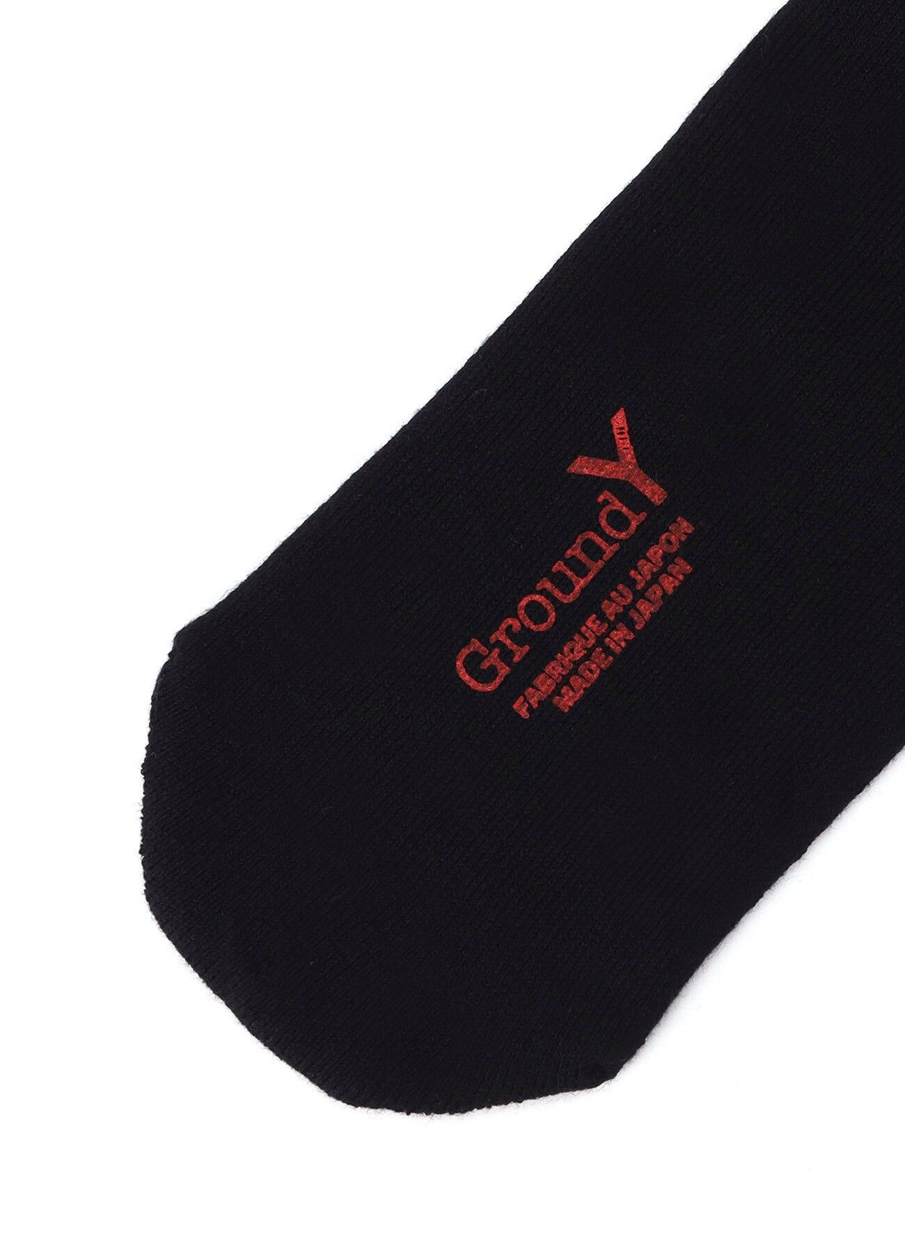 WOOL COTTON Ground Y LOGO TUBE SOCKS / ロゴチューブソックス / ブラック [GL-M02-053-2-02]