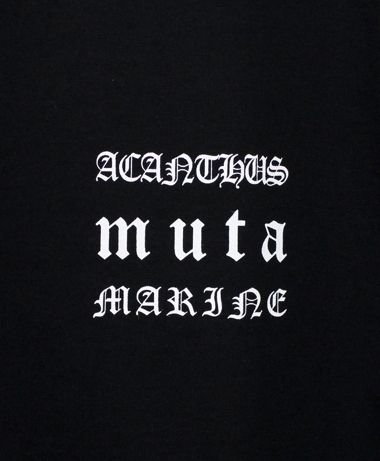 ACANTHUS × muta MARINE / muta muta Old Logo Tee×PRO TAG BODY / ロゴTシャツ / BLACK 【MA2524】