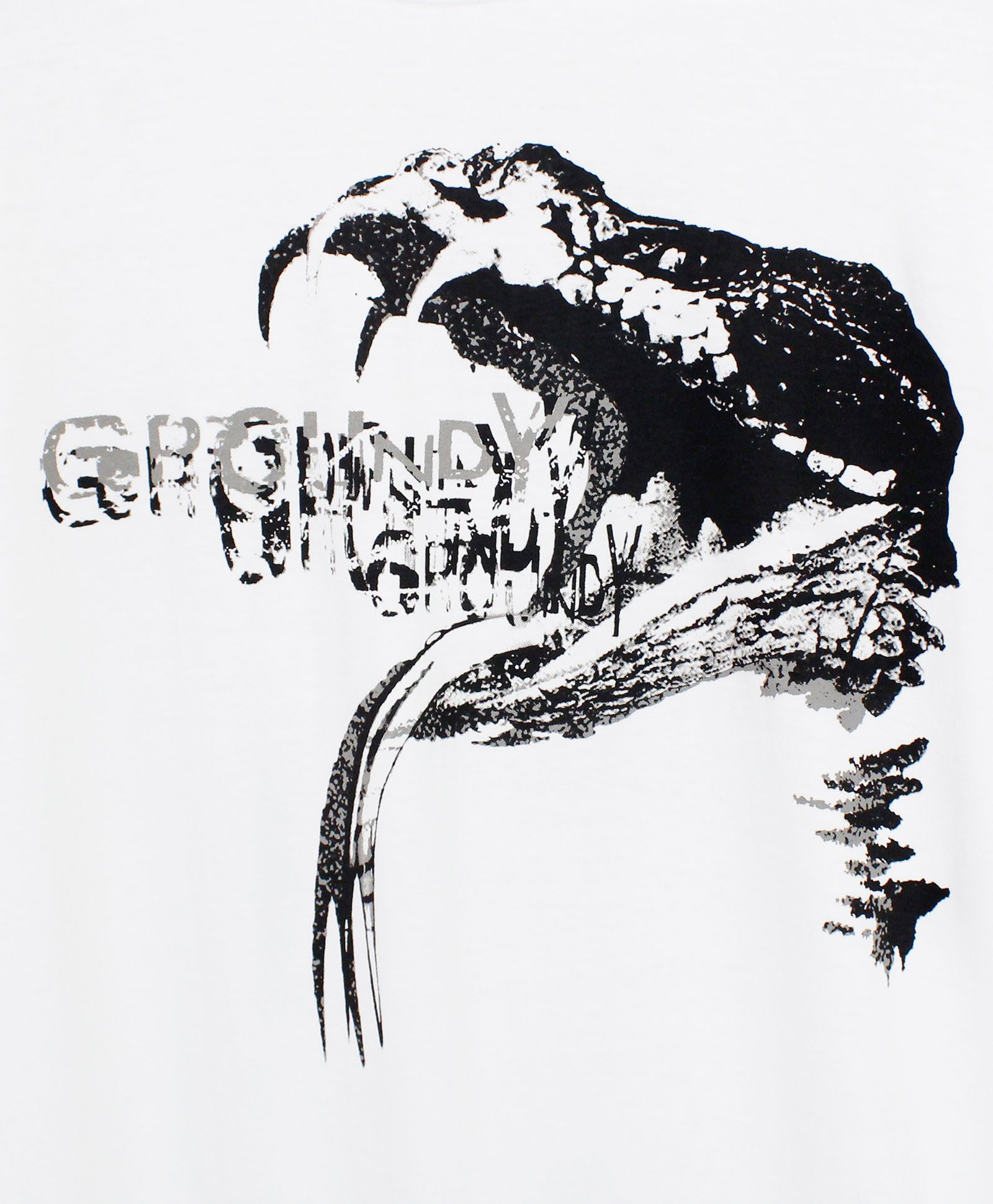 COTTON JERSEY SNAKE GRAPHIC T-SHIRT / WHITE [GL-T71-070-1-03]