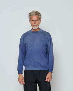 ☆先行予約☆  ダメージクルーネックスウェット / Damaged Crewneck Sweatshirt / FADED NAVY 【DH2503】
