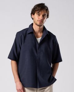 ☆先行予約☆ スキッパー シャツハーフスリーブシャツ /  skipper shirt H/S / NAVY [4907 pe49i]