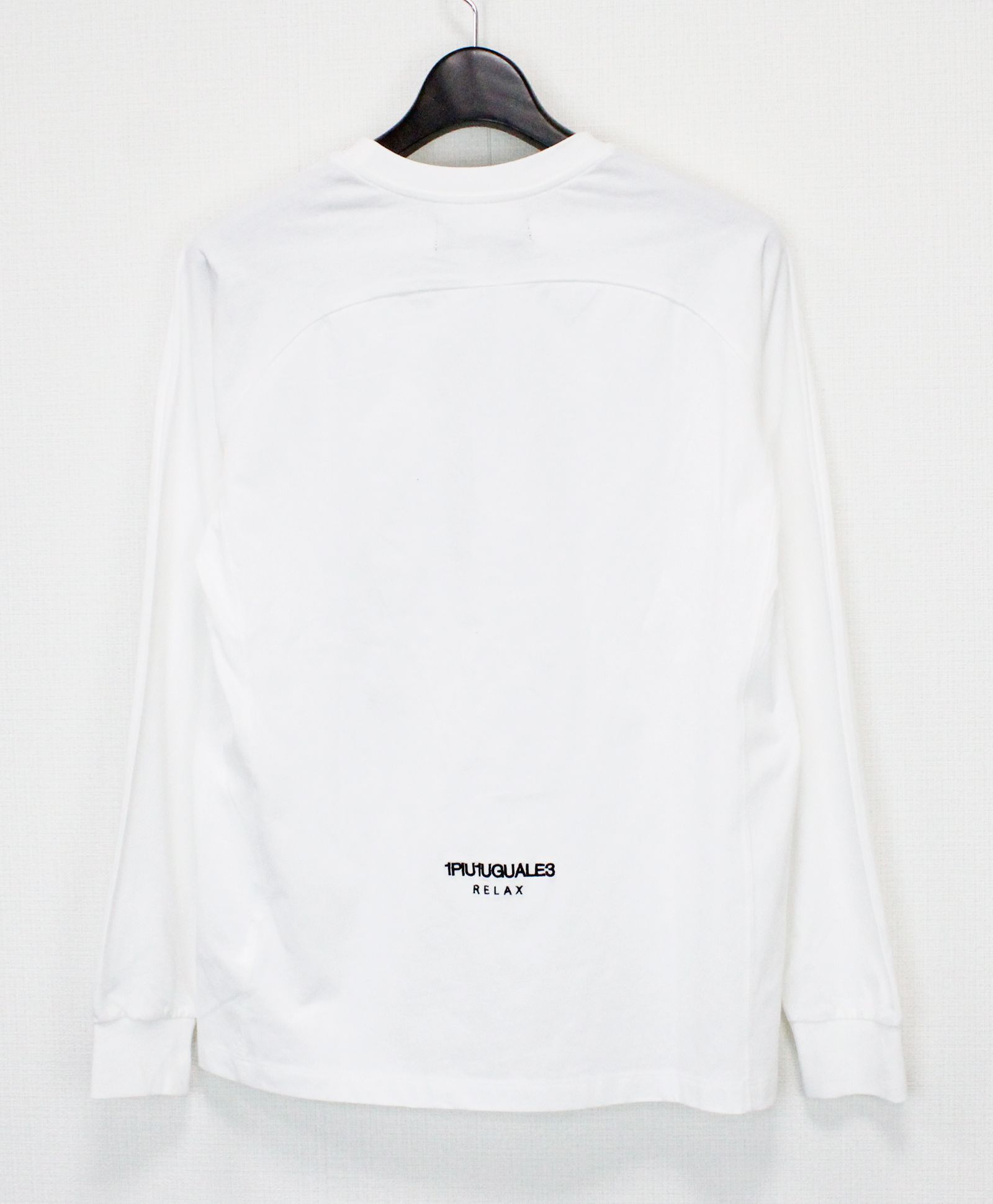 1PIU1UGUALE3 RELAX × PEANUTS / スヌーピー ラインストーンロングTシャツ / ホワイト【UST-26056】