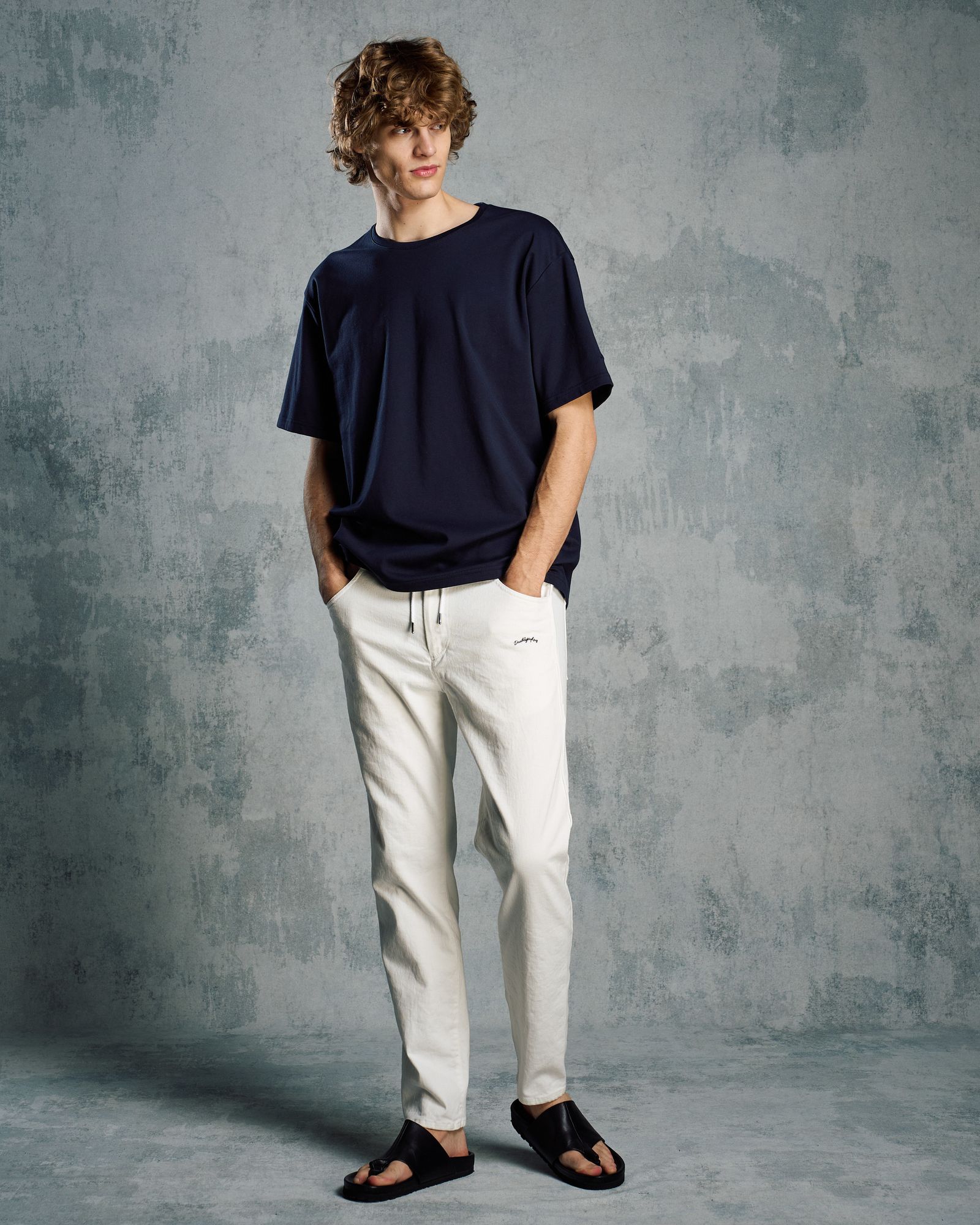 ☆先行予約☆ スリムテーパードデニム /  thin denim easy / WHITE [5224 ds07i]