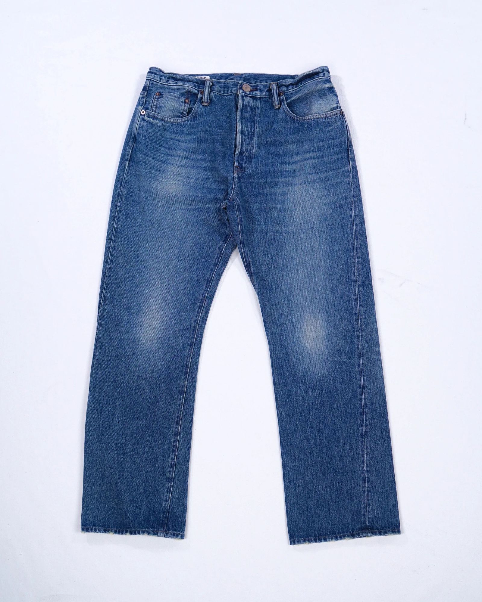 ヤードセール赤 ストレートレッグ デニム L よんろく ヤードセール赤