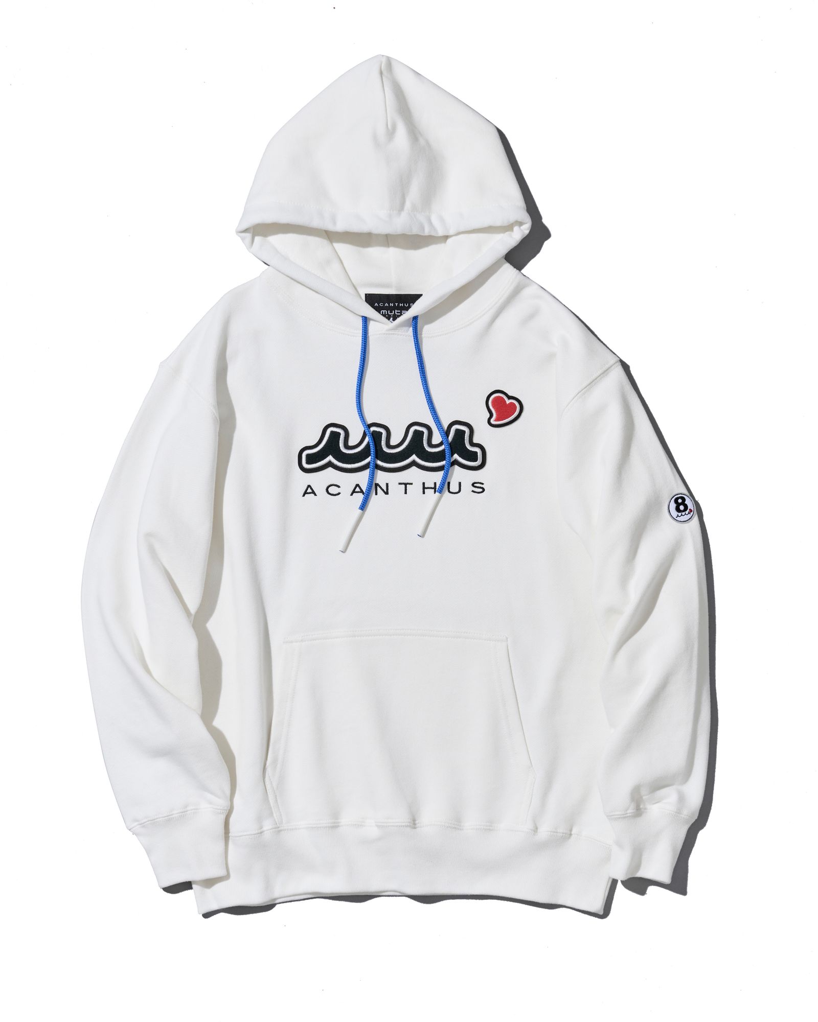 ☆先行予約☆ muta MARINE × ACANTHUS / スイートエクストラロゴフーディー / パーカー / Sweet Extra Logo Hoodie / WHITE 【MA2697】