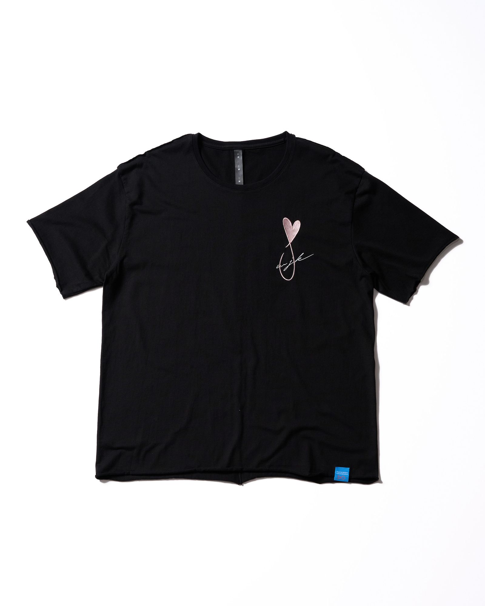 ☆先行予約☆Maison Honoré Paris× wjk  / ハートフィッシュ カットオフ 半袖Tシャツ / heart fish cut-off S/S / black×pink【710 hw01k】