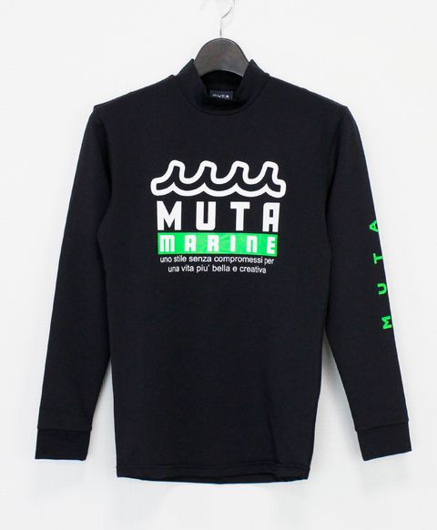 ラッシュロングスリーブTシャツ (WAVEロゴ) / ブラック [MMTK-440009]