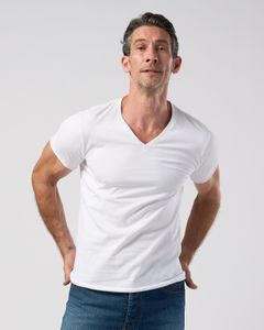 ☆先行予約☆ wjk  / スリムカットオフVネック半袖Tシャツ / slim cut-off V-neck S/S / white【7004 js01k】