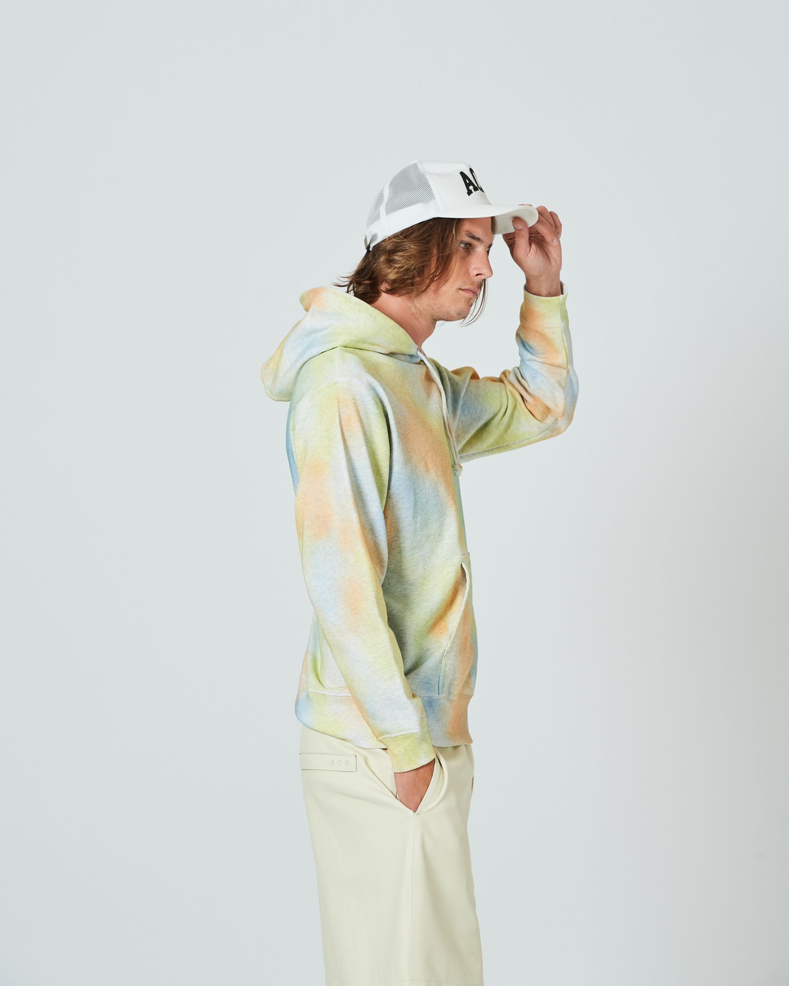 Random Dye Hooded Sweatshirt / MULTI / [HJ2403]
