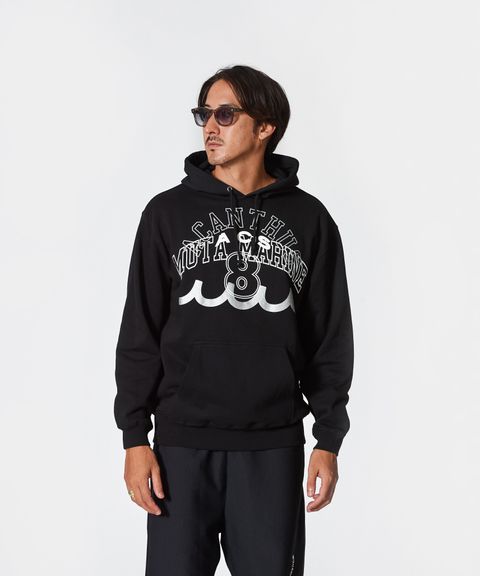ACANTHUS × muta MARINE / muta Multi Logo Hooded Sweatshirt / マルチロゴパーカー / BLACK 【MA2507】