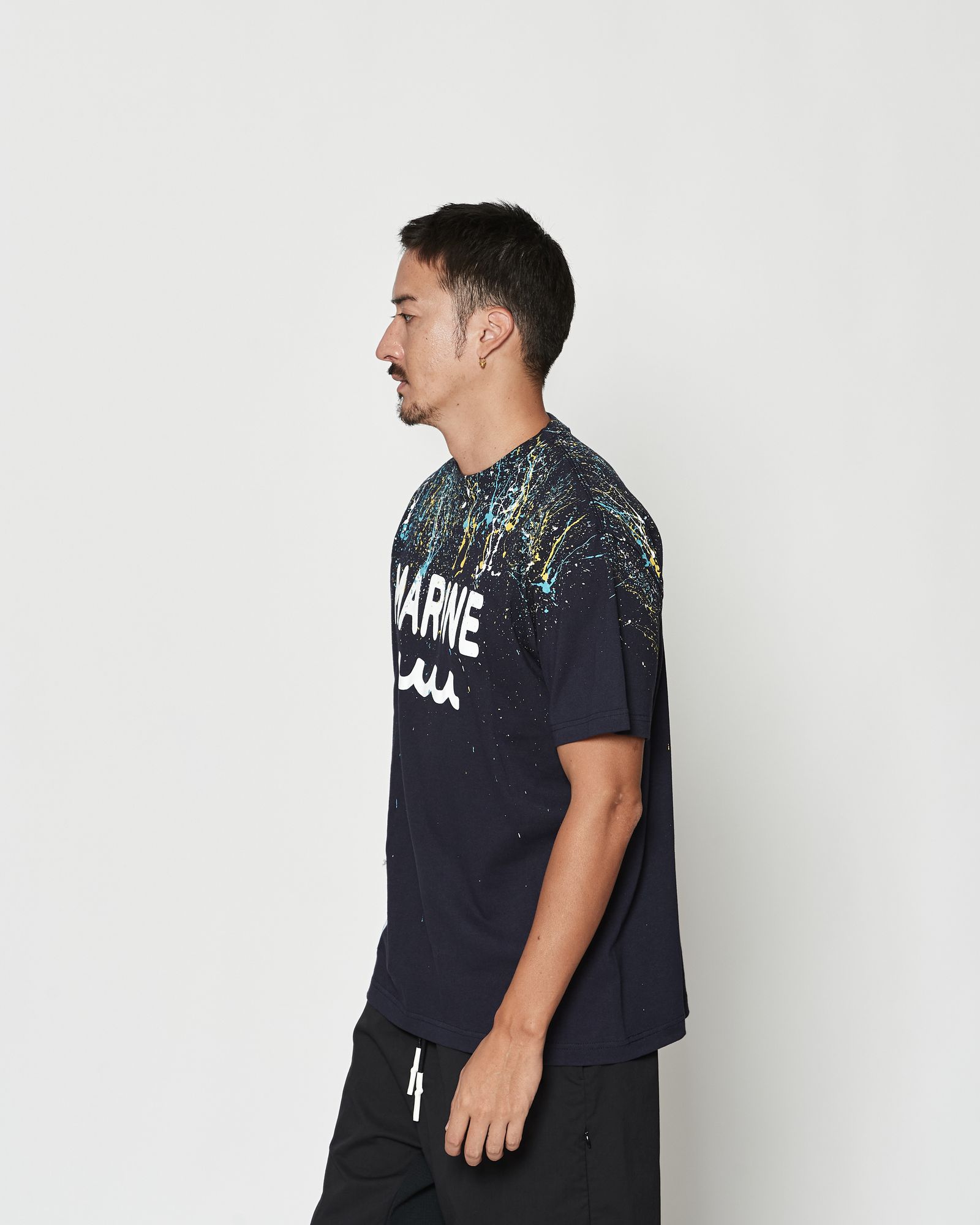 ☆先行予約☆muta MARINE × ACANTHUS  / スプラッシュマリンロゴTシャツ  /  Splash Marine Logo Tee / NAVY【MA2614】