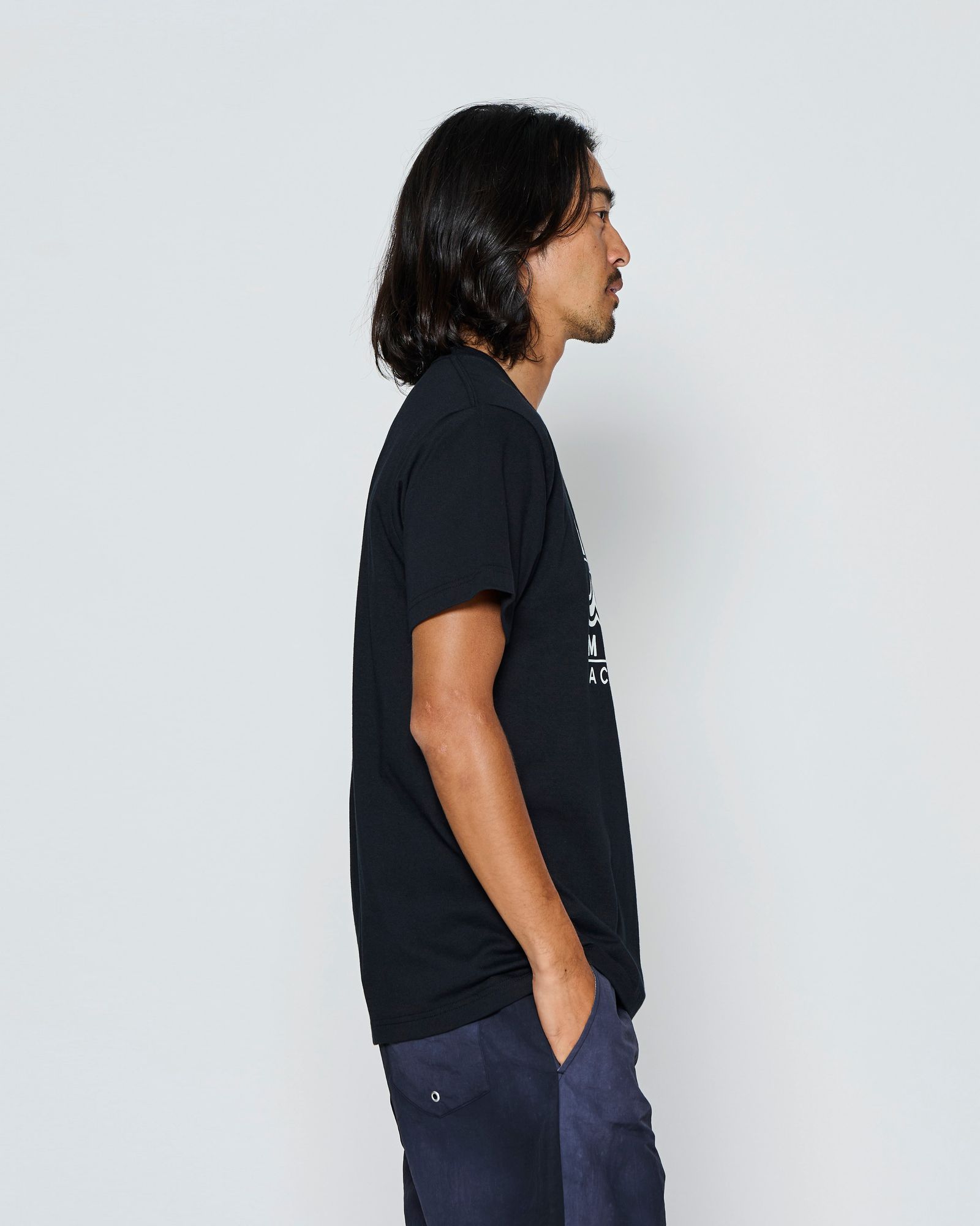 ☆先行予約☆muta MARINE × ACANTHUS  / Wネームロゴ半袖Tシャツ /  W-name logo S/S tee / BLACK【MA2728】
