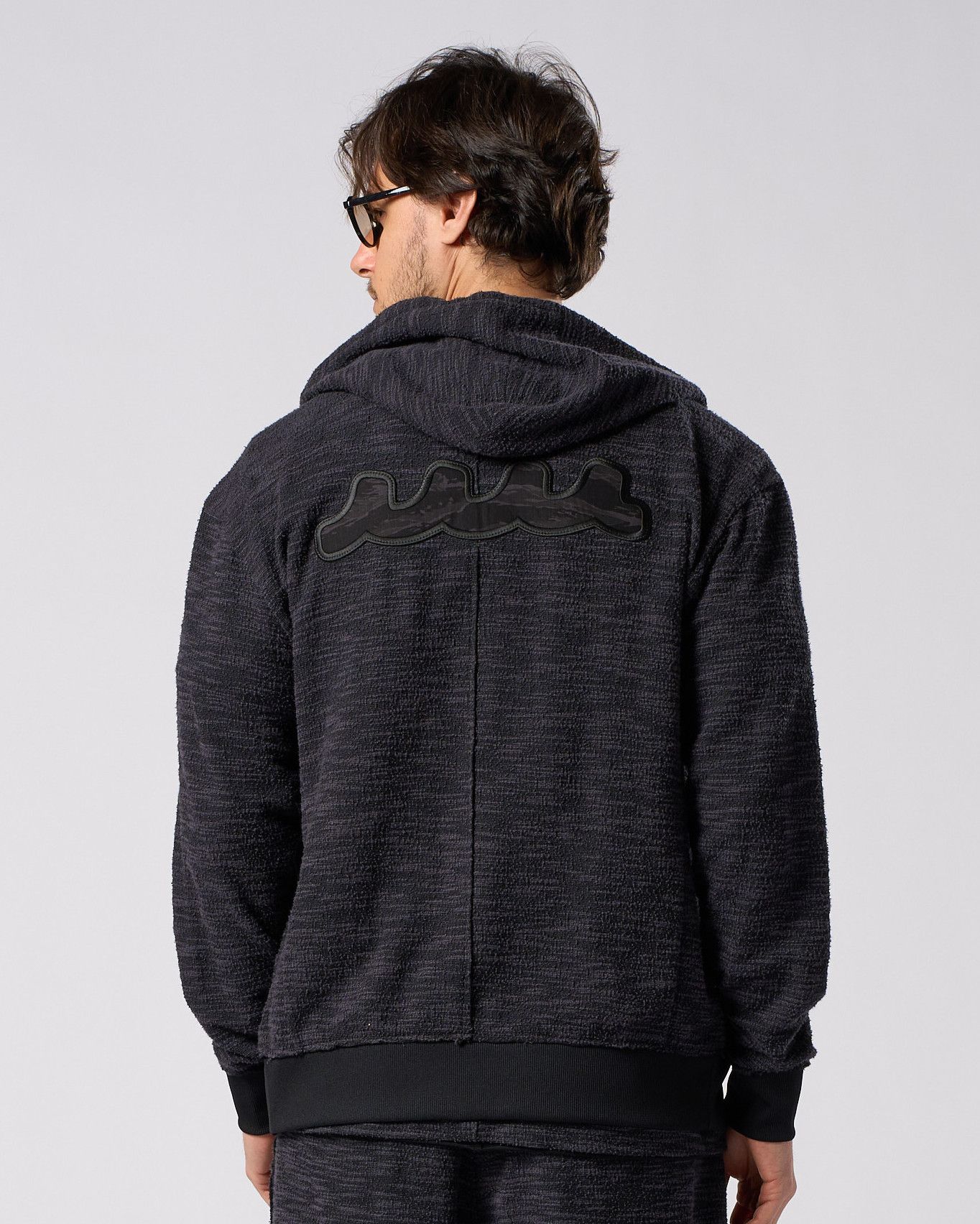 ☆先行予約☆ muta × wjk  / ニットジャガード リラックス パーカー / knit jacquard relax parker / BLACK [204 mw02i]