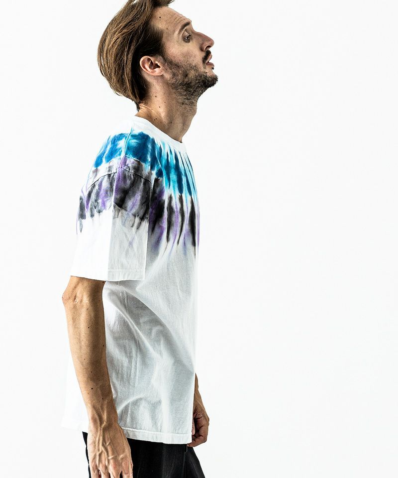 ACANTHUS - アーチタイダイTシャツ / Arch Tie-dye Tee / WHITE/BLUE