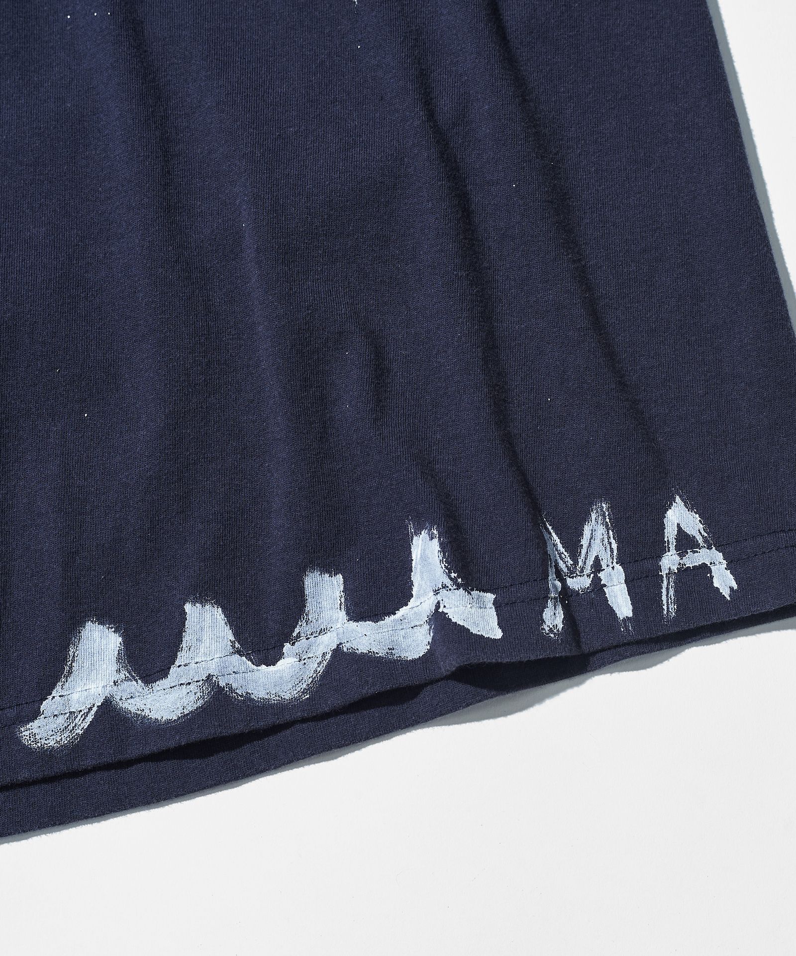 ACANTHUS × muta MARINE / muta Washed Hand Paint Tee / ハンドペイントTシャツ / NAVY 【MA2512】