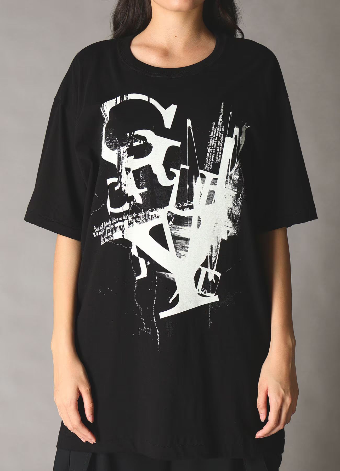 JERSEY LOGO T-SHIRT / BLACK [GK-T71-070-2]