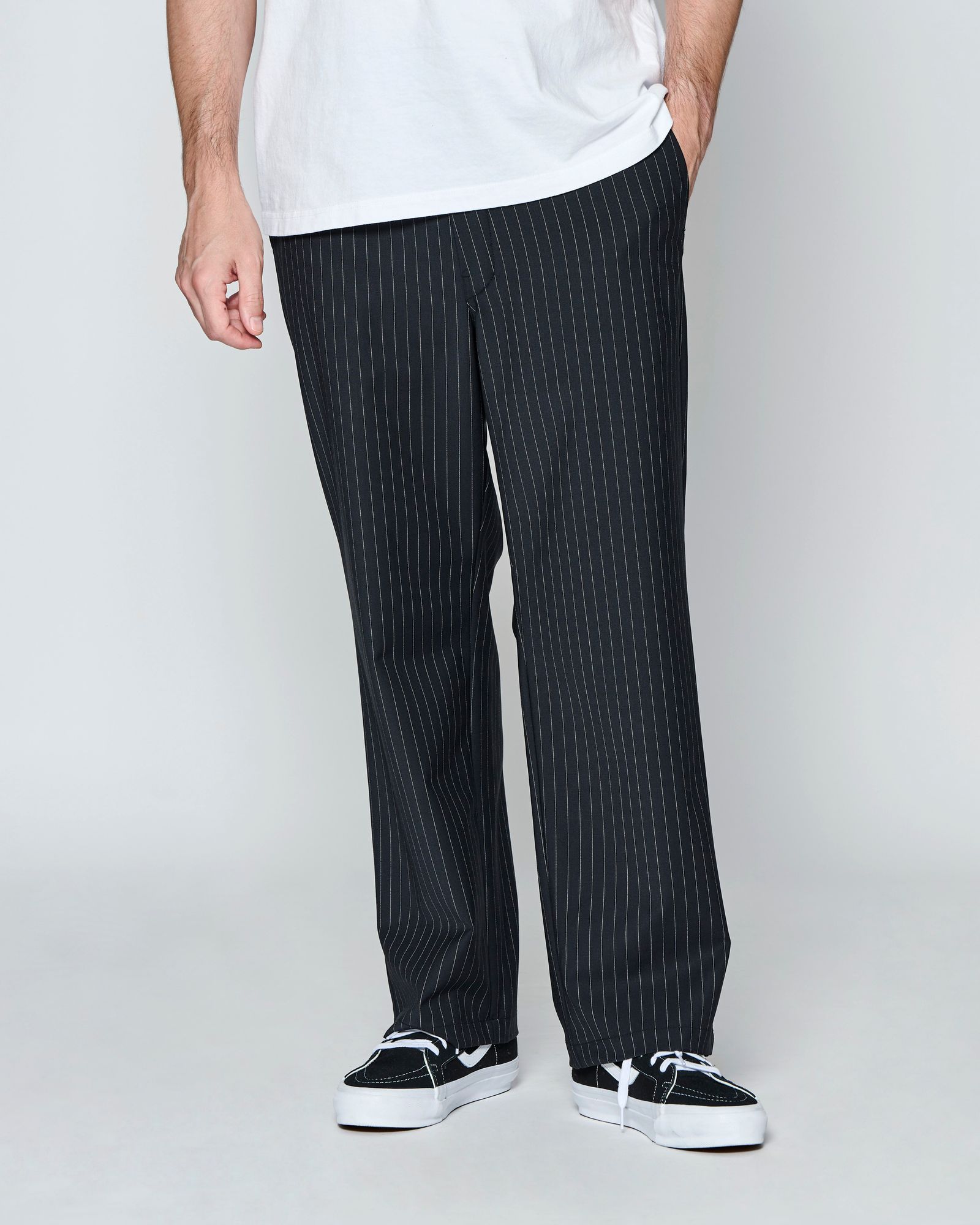 ☆先行予約☆ ストライプ トロピカルウール パンツ  /  Stripe Tropical Wool Pants / BLACK 【PT2701】