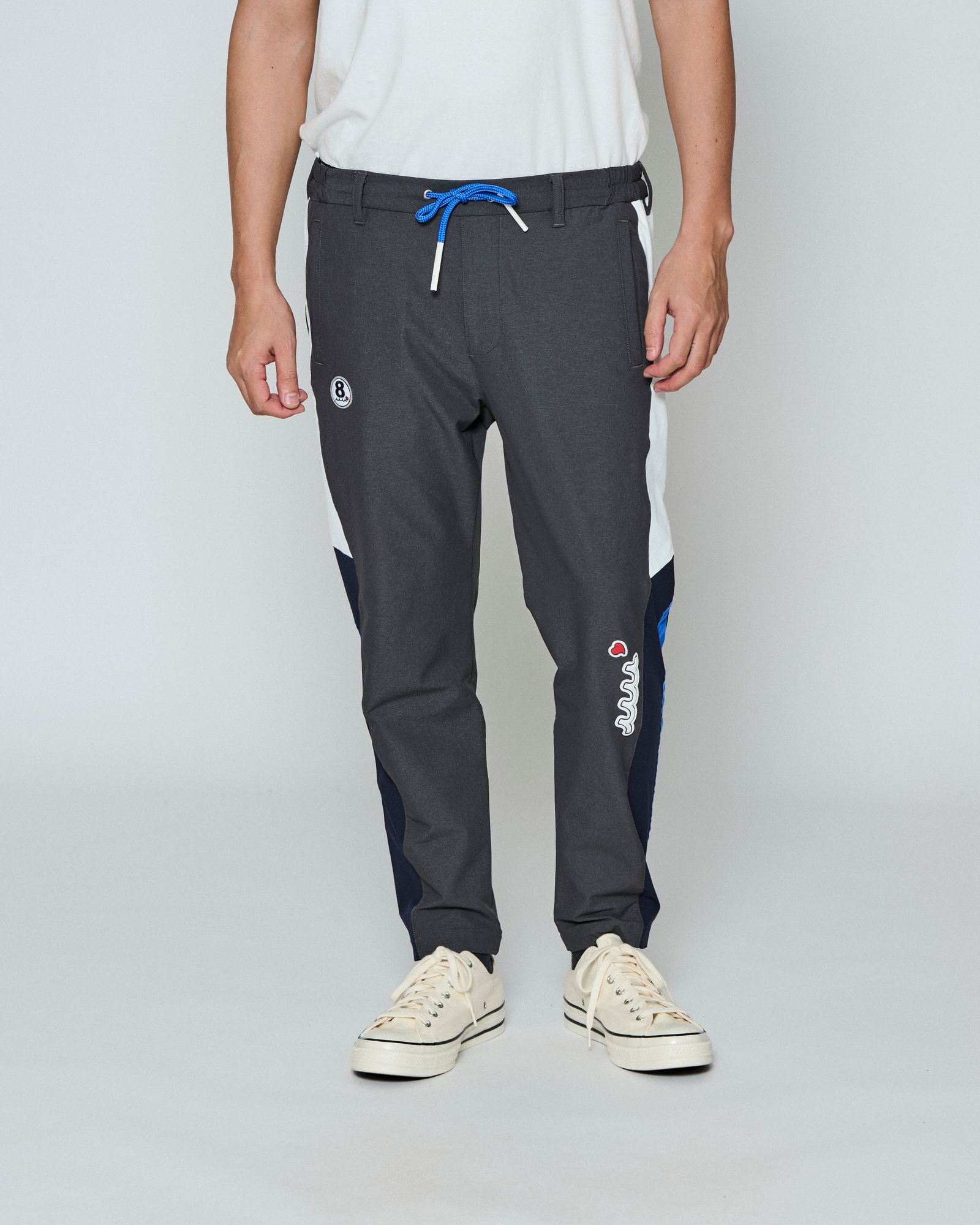 ☆先行予約☆ muta MARINE × ACANTHUS / スイートエクストラロゴラインパンツ / Sweet Extra Logo Line Pants / GREY 【MA2699】