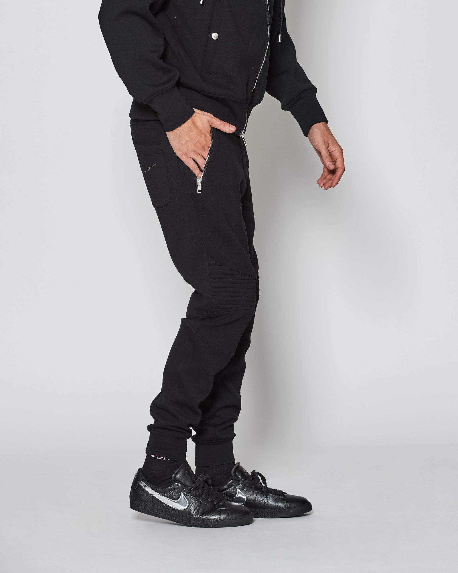 Double-knit Biker Pants / バイカーパンツ / BLACK 【DK2501P】