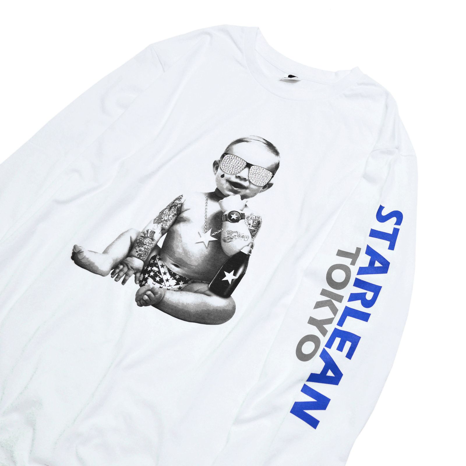 プリントロンT SWALLOW BABY LONG T-SHIRT WHITE【CRYSTAL】 / [SLLT024]