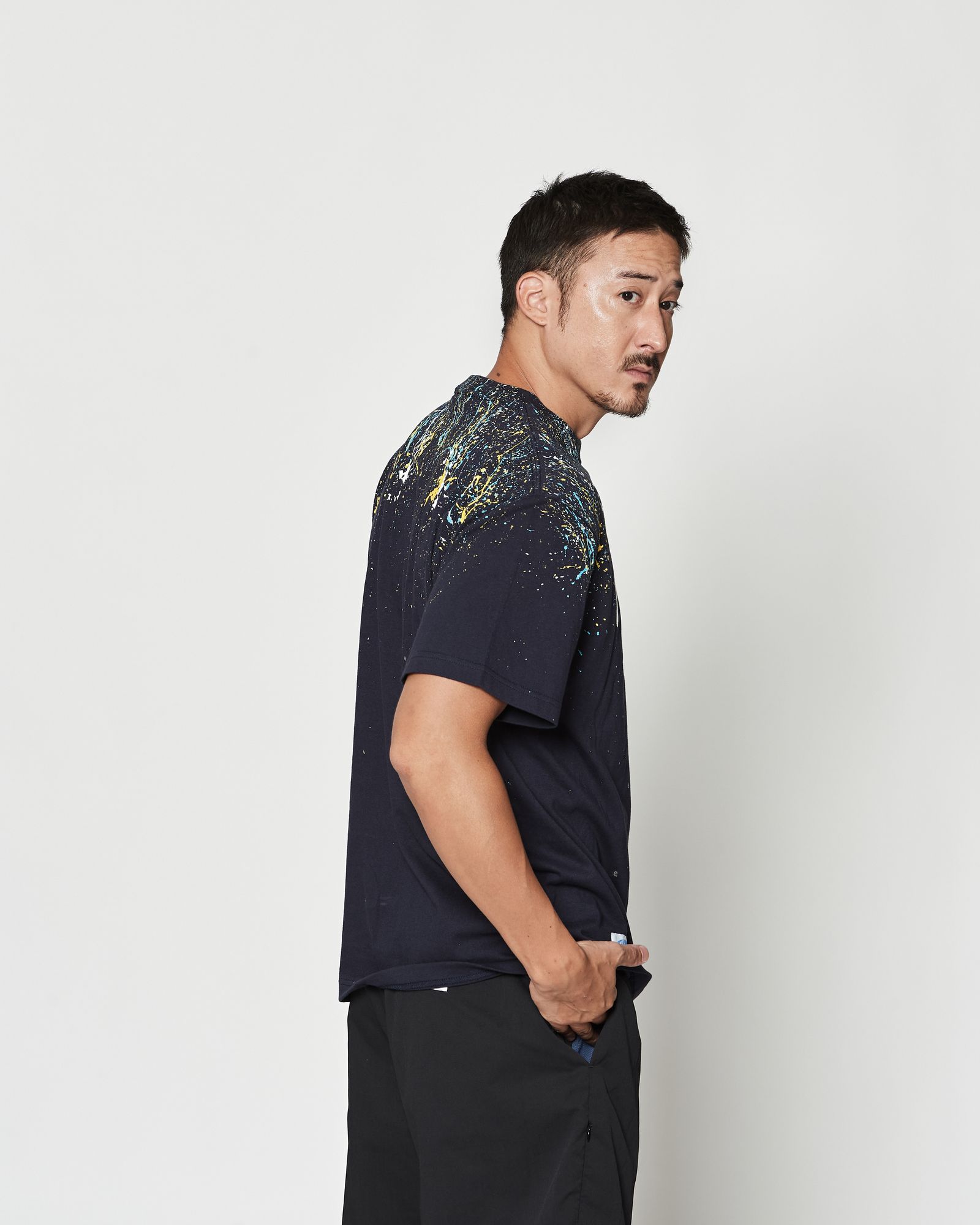☆先行予約☆muta MARINE × ACANTHUS  / スプラッシュマリンロゴTシャツ  /  Splash Marine Logo Tee / NAVY【MA2614】