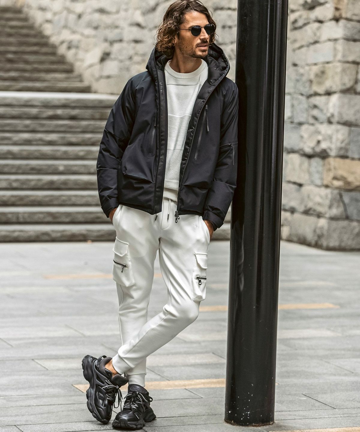 +phenix / ダウンパーカー WINDSTOPPER プロダクト by GORE-TEX LABS /ウィンドストッパー/ゴアテックス / ブラック 【USO-25133】