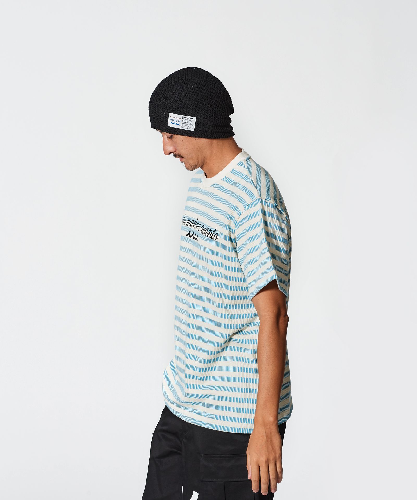 ACANTHUS × muta MARINE / muta Domino Border Tee / ボーダーTシャツ / SAX 【MA2513】