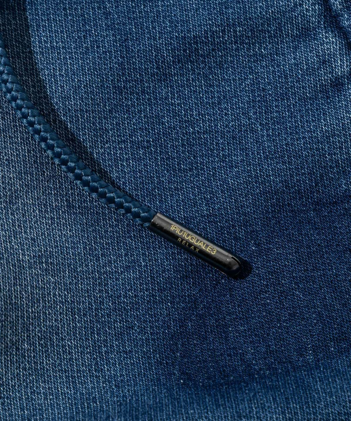 カモ柄ジョグデニムパーカー / インディゴ【USO-26060】