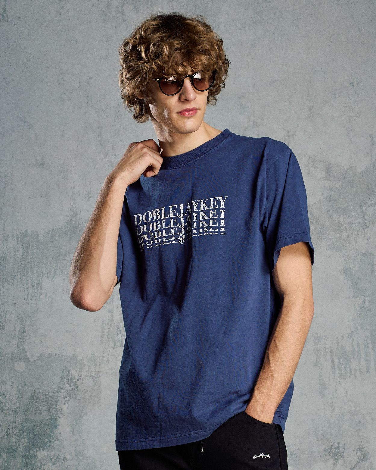 ☆先行予約☆ ダブルジェイケイ Tシャツ /  DOBLEJAYKEY T / NAVY [7403 cj52i]