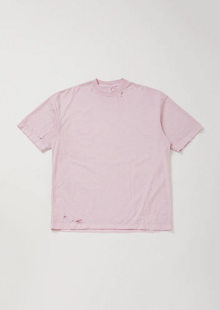 KREVA×GHOST ALMOSTBLACK / AMEGE DYEING SHORT SLEEVE T HAKUTOU / PINK [KRVGAB-C-3-3]