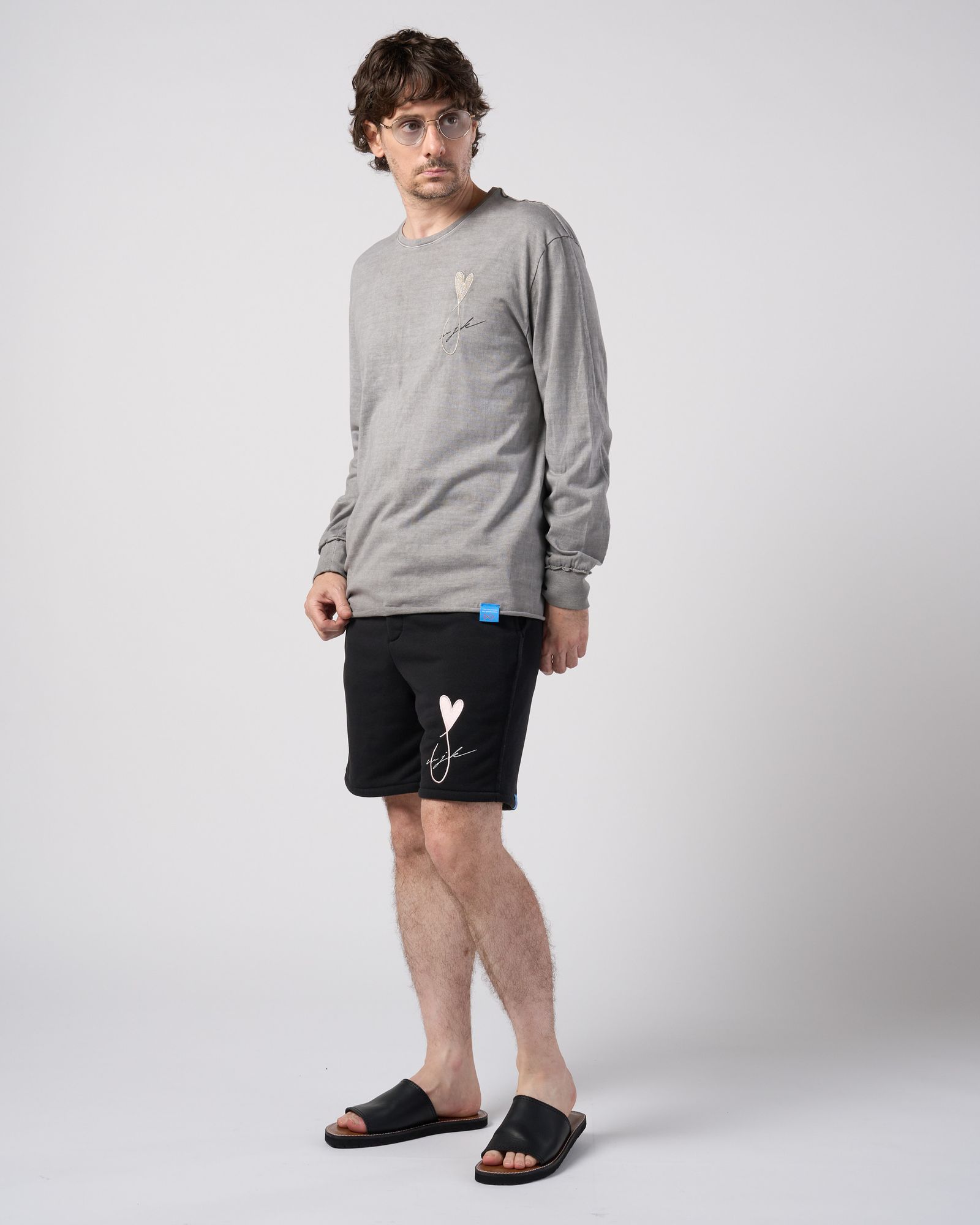 ☆先行予約☆Maison Honoré Paris× wjk  / ハートフィッシュ カットオフ 長袖Tシャツ / heart fish cut-off L/S / l.gray×silver【711 hw01k】