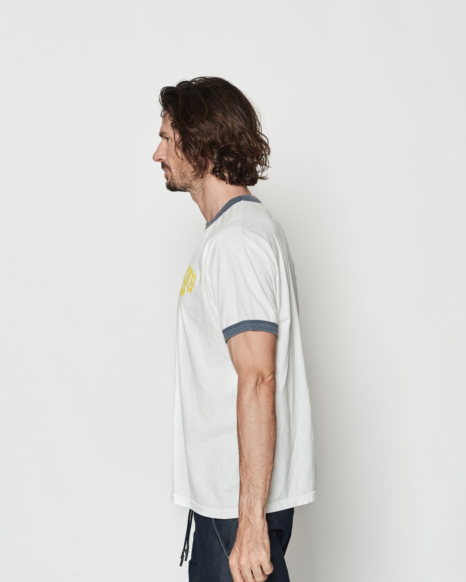 ☆先行予約☆ カレッジロゴリンガーTシャツ  / Aging College Logo Ringer Tee / WHITE NAVY【CT2607】
