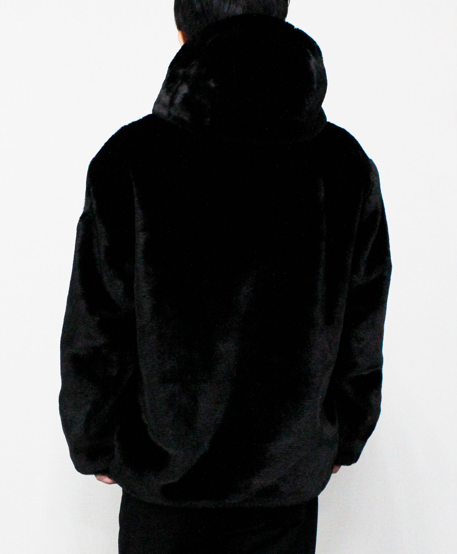 フード付き ボアブルゾン / MASCALI /  マスカリ / BLACK [MJXA0201033588]