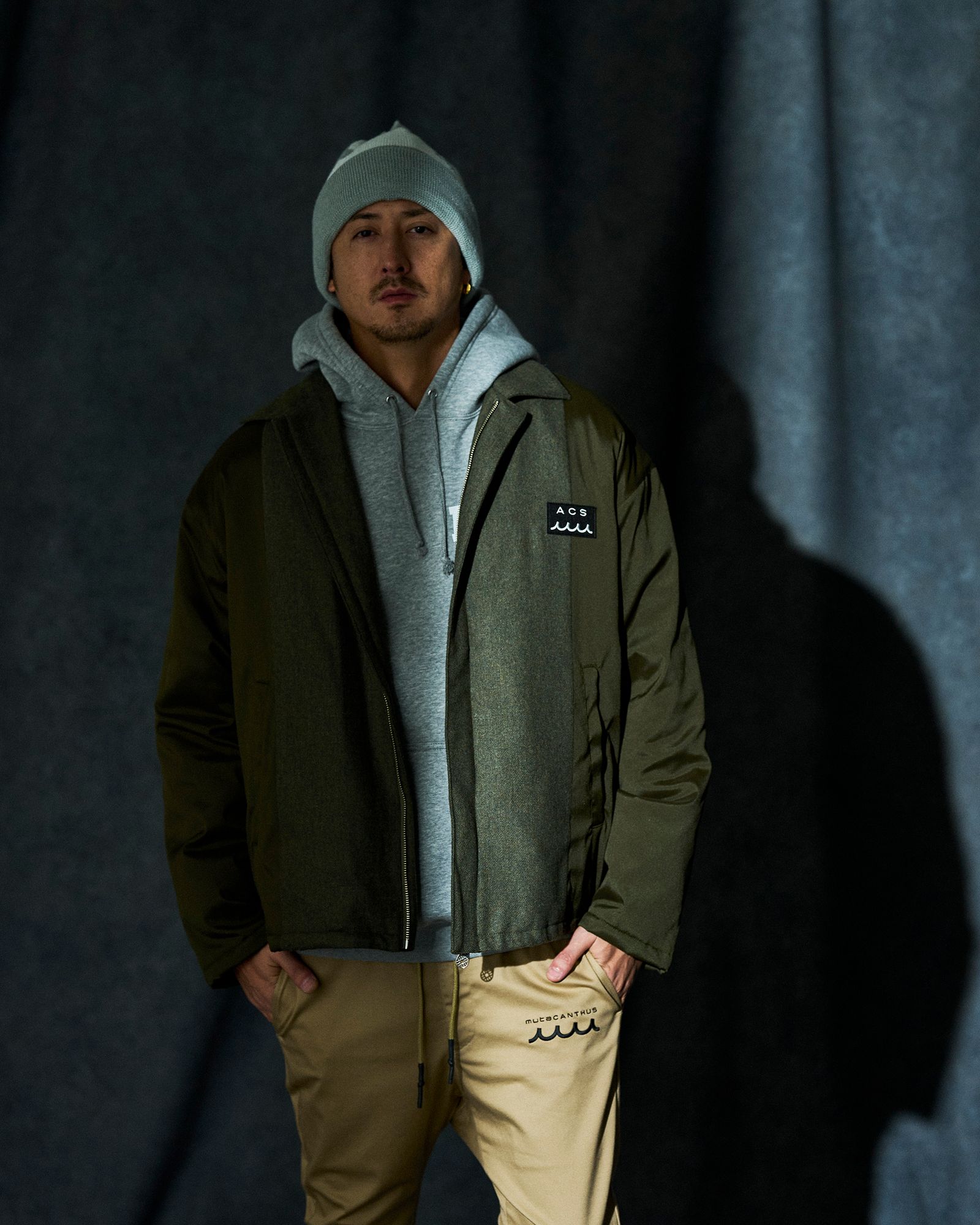 ☆先行予約☆ muta MARINE × ACANTHUS / コーチジャケット / Split Coach Jacket / KHAKI 【MA2651】