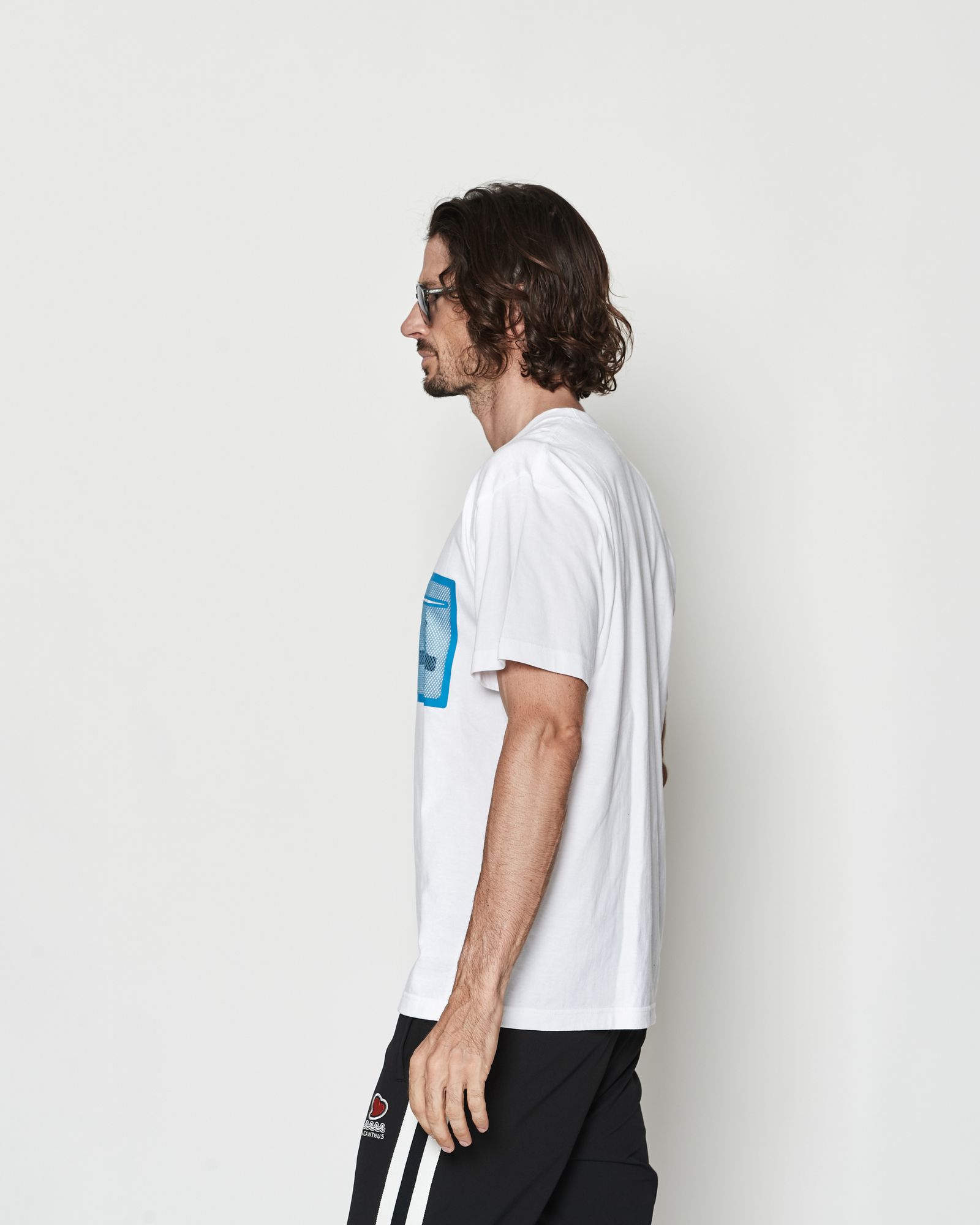 ☆先行予約☆muta MARINE × ACANTHUS  / メッシュトリミングポケットTシャツ  /  Mesh Trimming Pocket Tee / WHITE【MA2615】