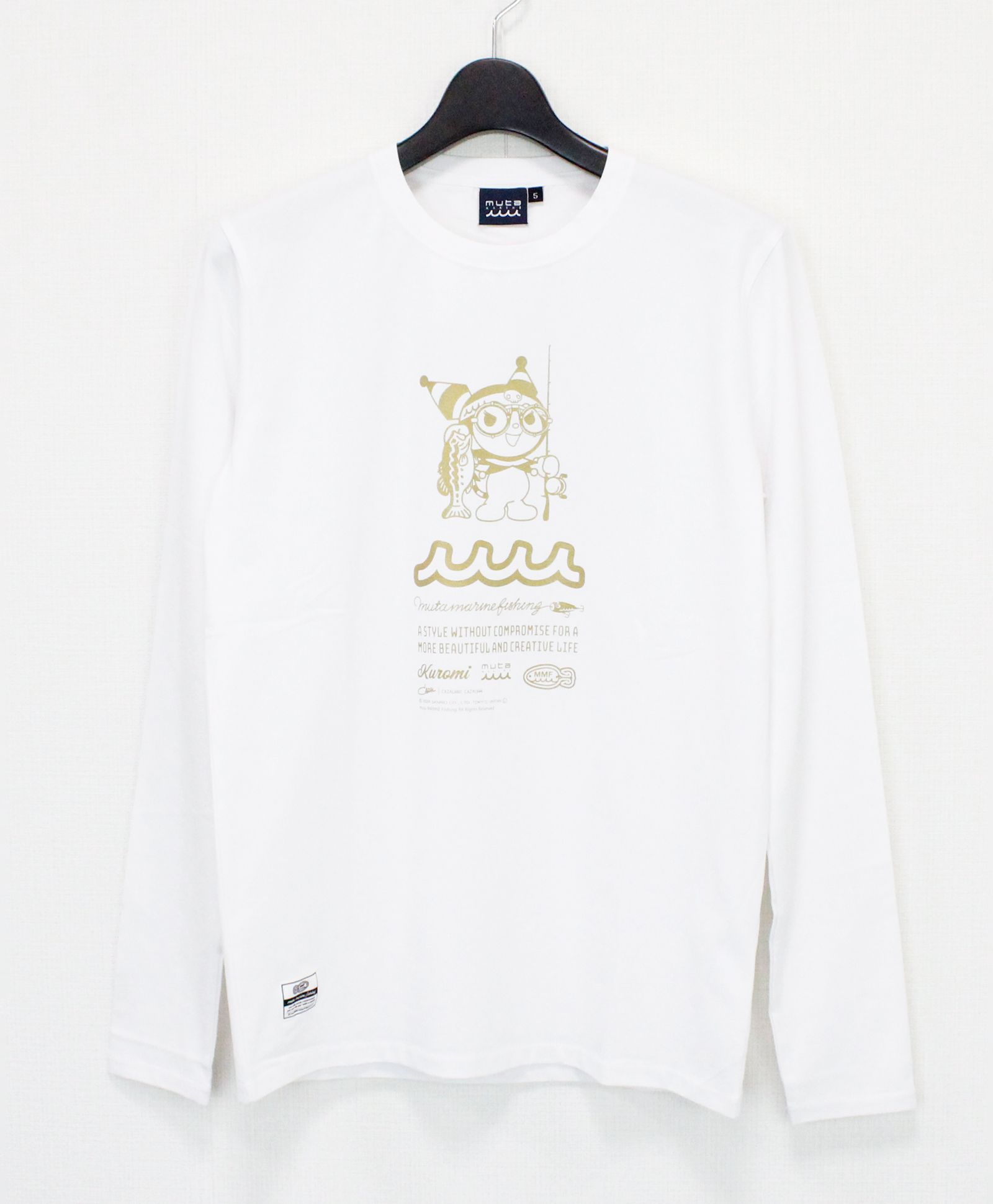 Kuromi × muta MARINE Fishing ストレッチロングスリーブTシャツ / ホワイト [MFMP-434779]