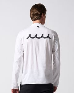 ☆先行予約☆ muta × wjk  / カットオフ モックネックロングスリーブカットソー / cut-off mock-neck L/S(printed) / WHITE [709 mw03j]