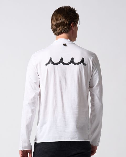 ☆先行予約☆ muta × wjk  / カットオフ モックネックロングスリーブカットソー / cut-off mock-neck L/S(printed) / WHITE [709 mw03j]